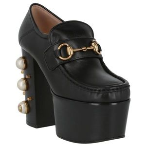 Gucci Vegas Pearl Studded Platform Loafer